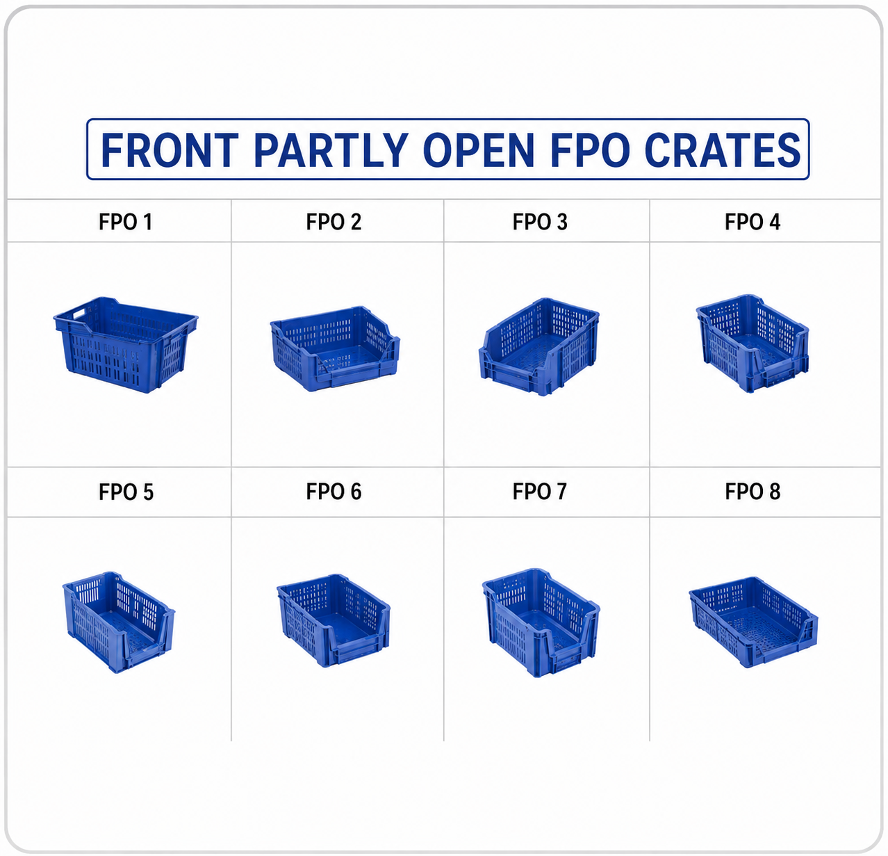 Front Partly Open FPO Crates
